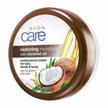 Load image into Gallery viewer, Avon Care Coconut Oil Multipurpose Cream for Face, Hands & Body - 75ml