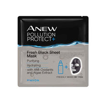 Load image into Gallery viewer, Avon Anew Pollution Protect Fresh Black Sheet Mask - 3 sheets
